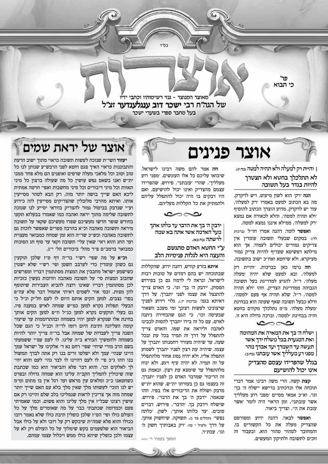 בשערי ישכר cover