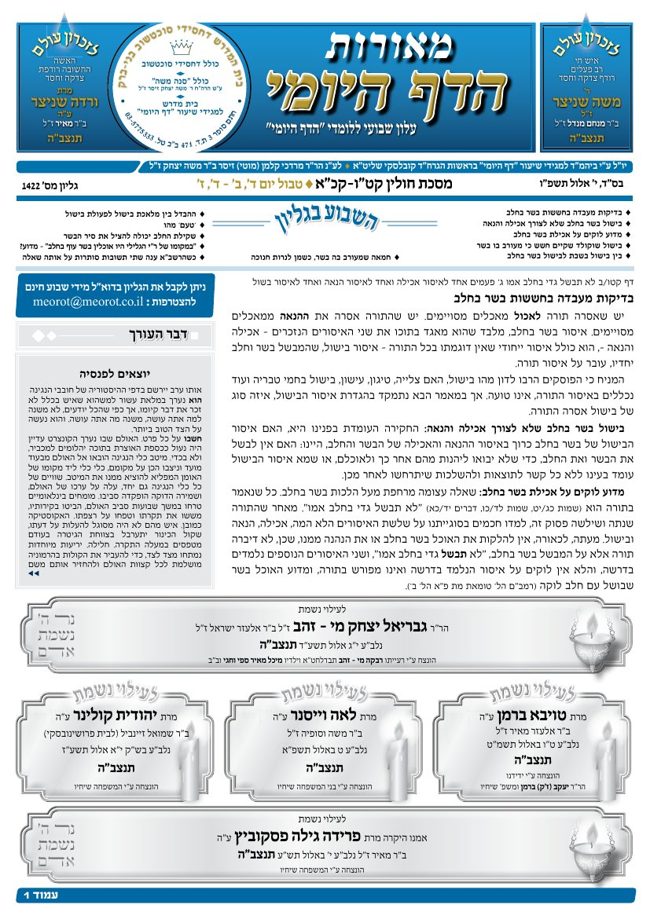 Meoros HaDaf HaYomi cover