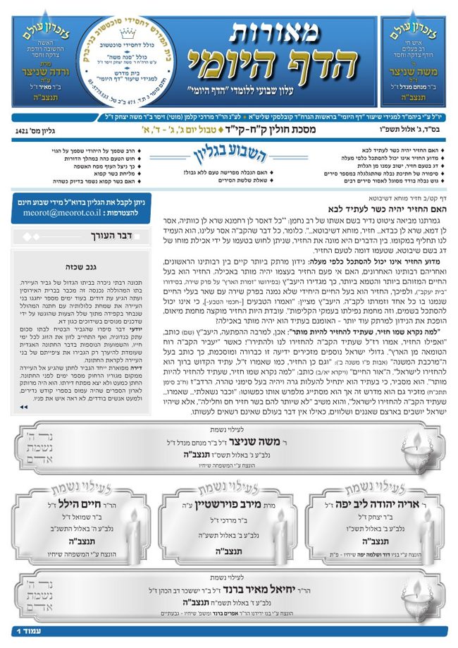 Meoros HaDaf HaYomi cover