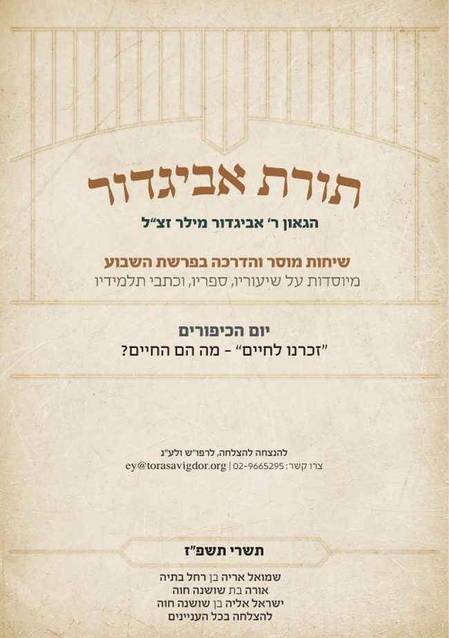 Toras Avigdor Hebrew cover
